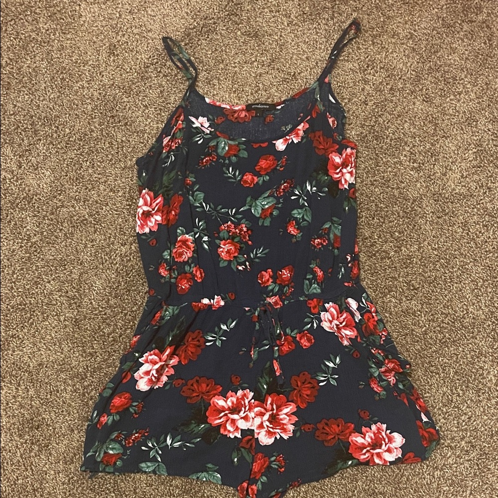 Ambiance Navy Floral Romper